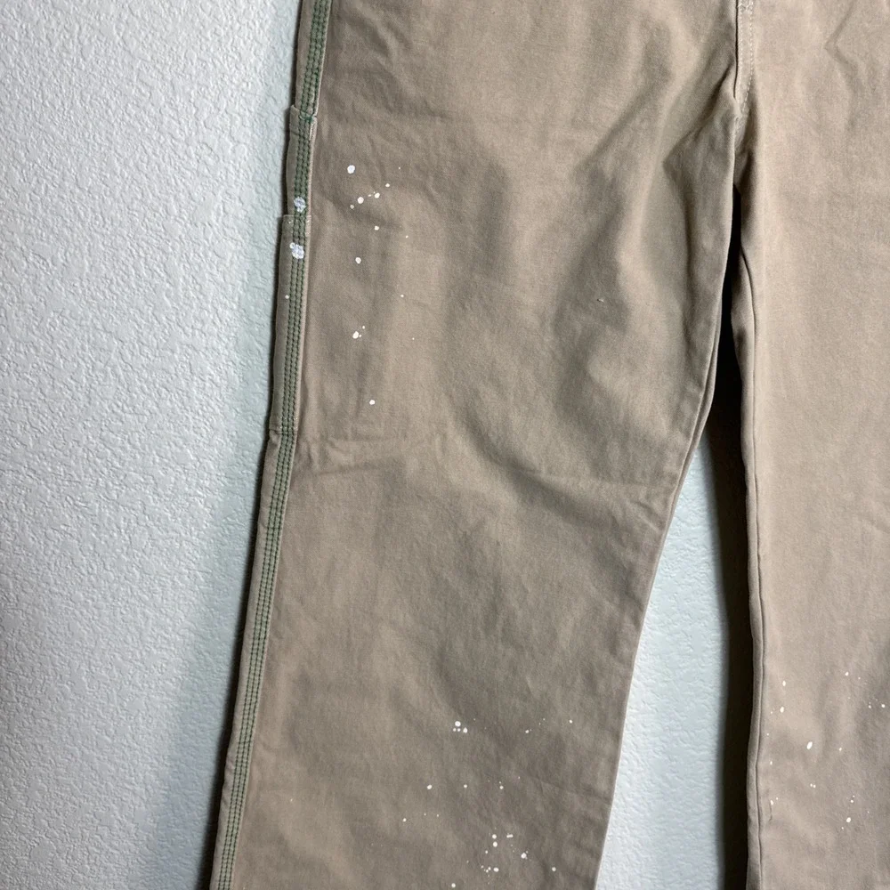 Hudson Men's Jeans NWT Size 30 Luca Wide Leg Carpenter Khaki Paint Splatter‎
